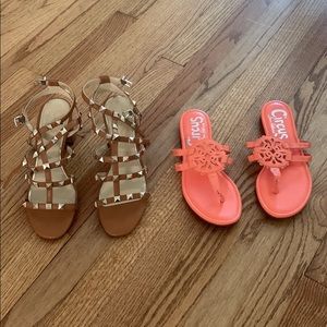 Studded heels and sandals